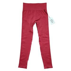 Zyia Scarlet Ribbed Seamless Legging 7/8 Length Size Medium